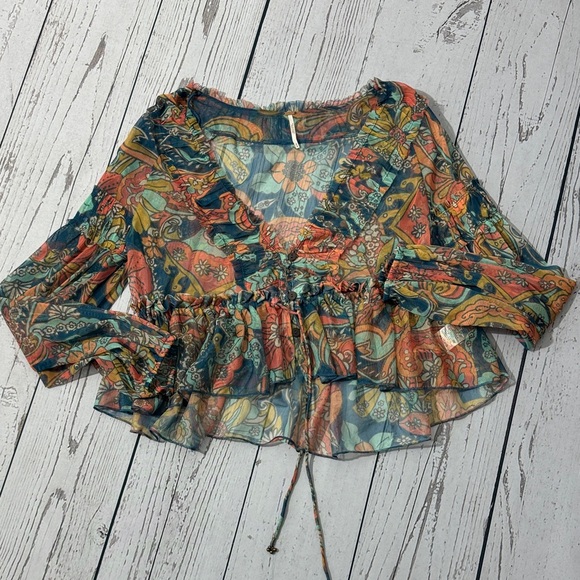 Free People Tops - Floral Bohemian FREE PEOPLE Women's Top Size M